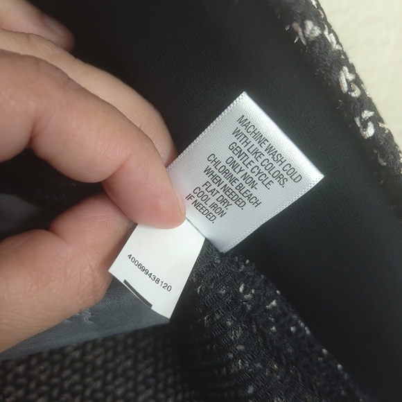 Dana Buchman Lightweight women's open vest Kim Extra large size black white dots - Picture 10 of 10